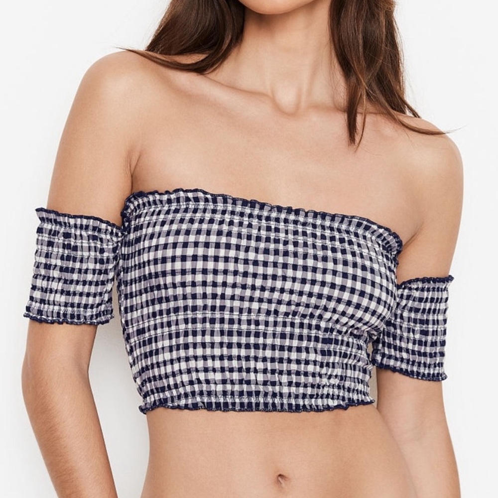 BNWT! Victoria’s Secret off shoulder gingham top sz N